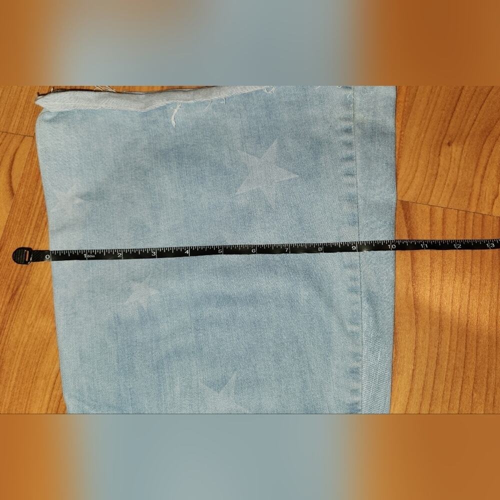 Shien Flare Blue Jeans Star Print EUC sz 6 - Picture 6 of 10
